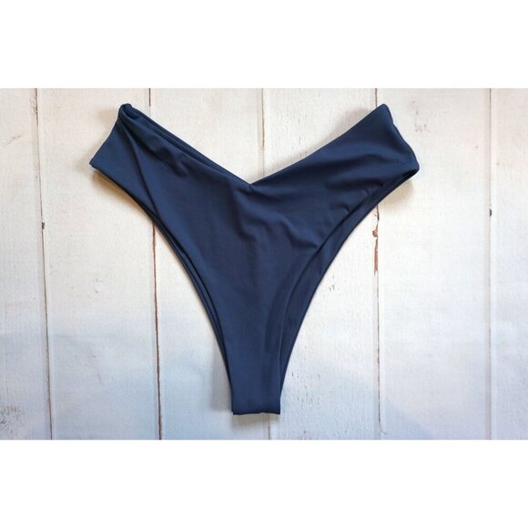 Women's Blue Sexy V Cut High Waisted Bikini Bottoms - Size M, NWOT - Picture 5 of 5